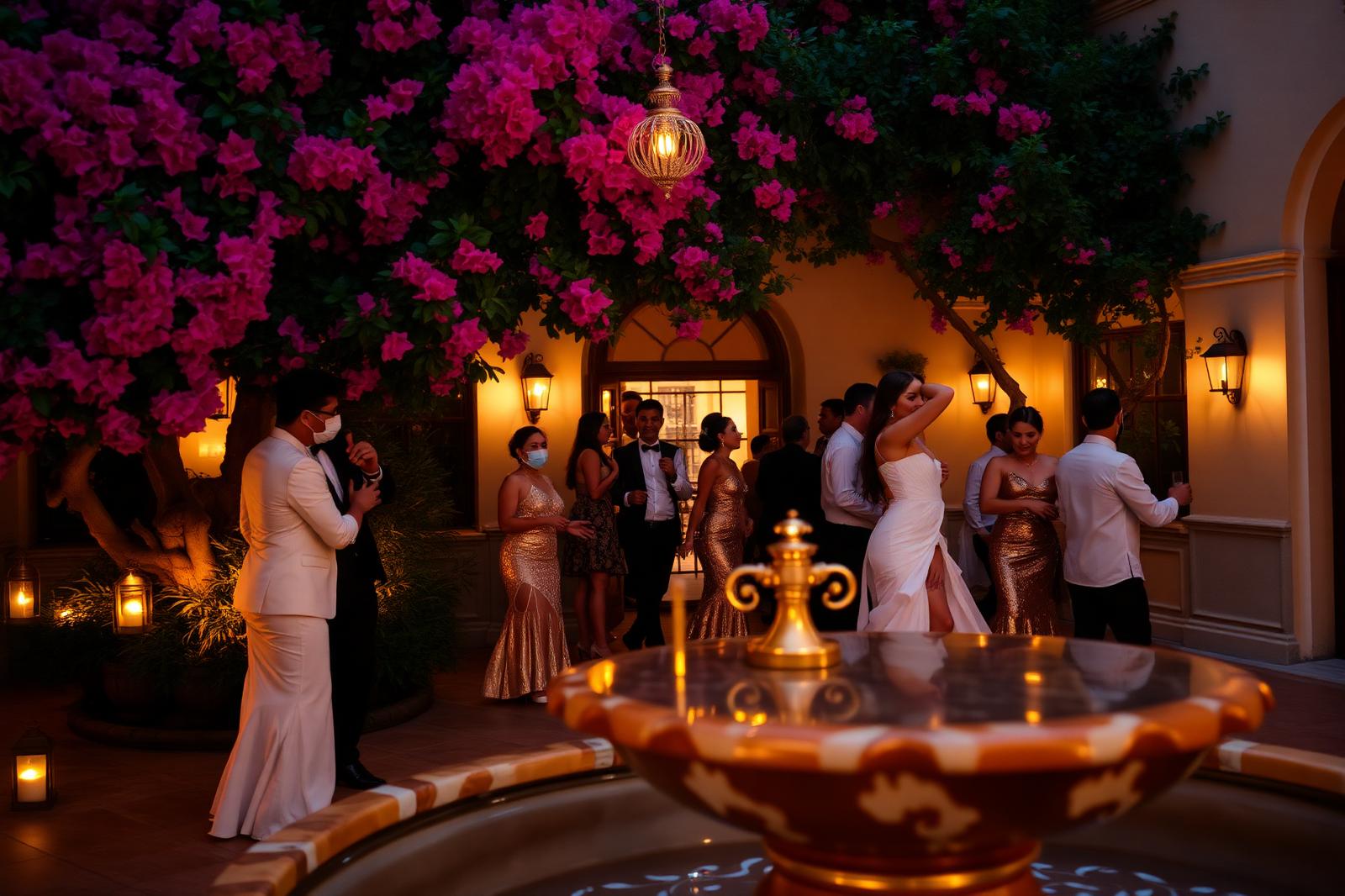 Cartagena colonial courtyard soirée