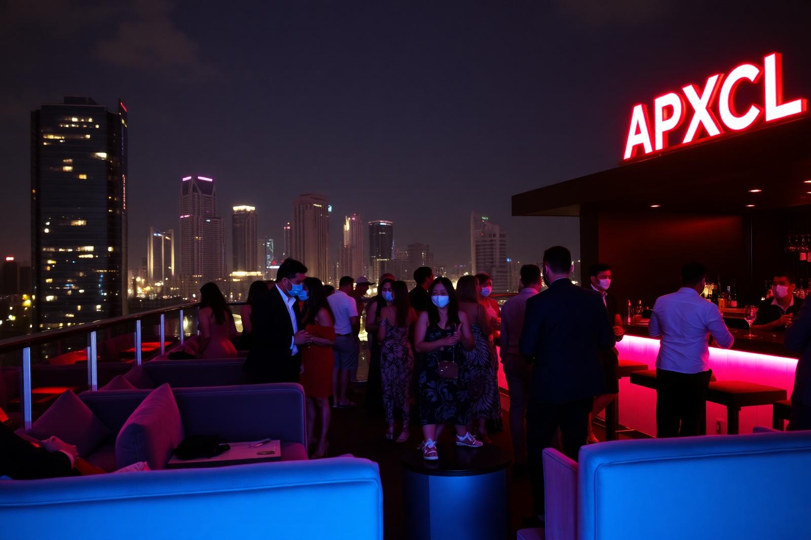 Panama City rooftop after midnight
