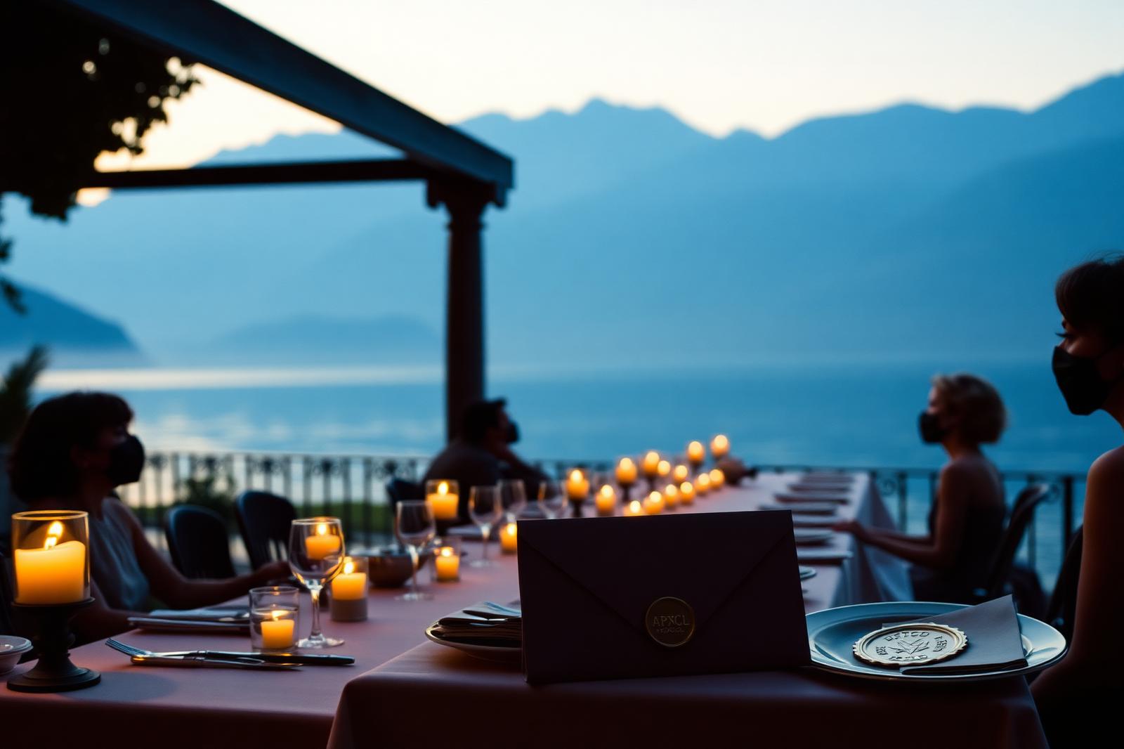 Lake Como lakeside dinner